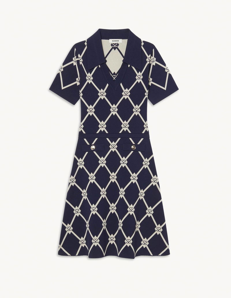 striped rib knit dress Striped Rib Dress main image 1