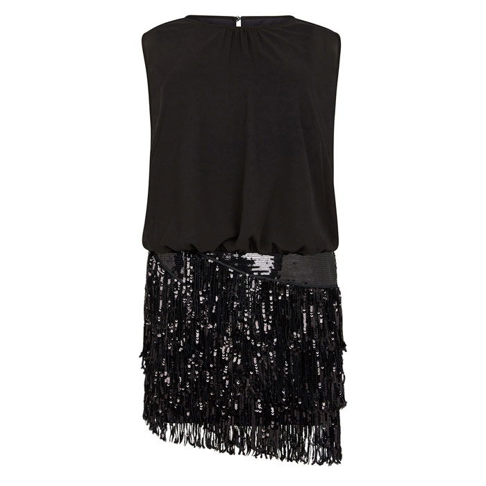 coast arianna sequin dress black