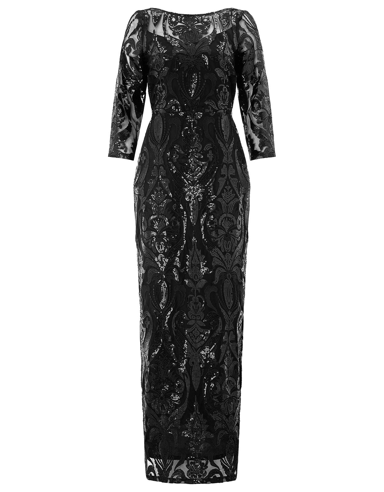 monsoon black sequin dress Kimberley Sequin Cape Dress Black