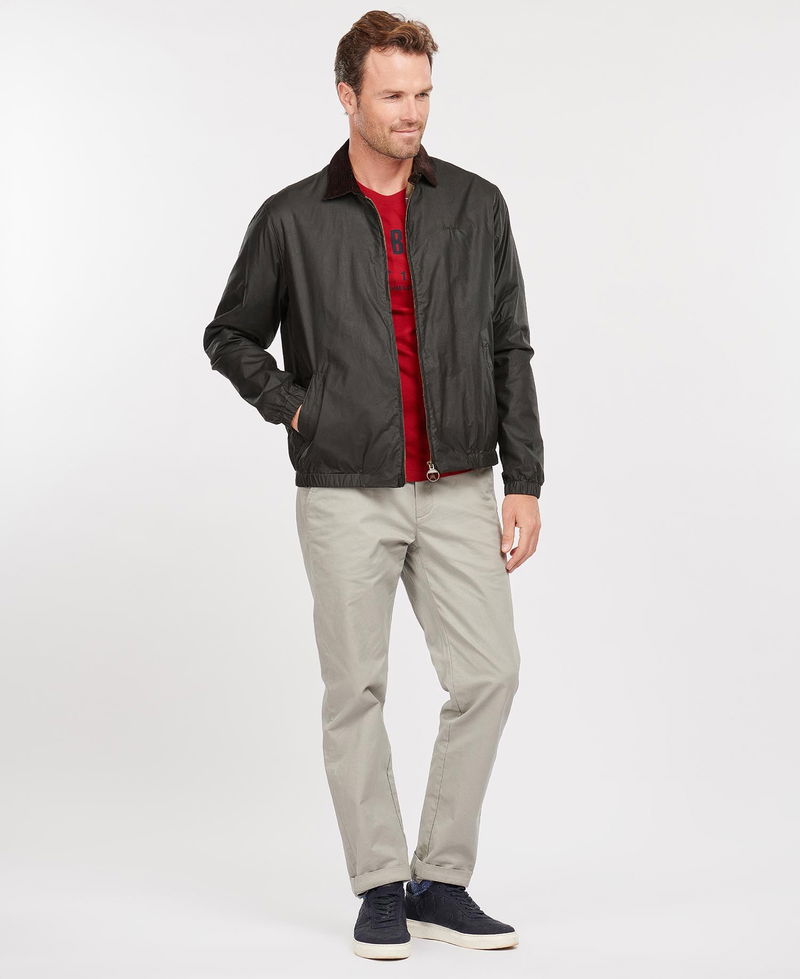 BARBOUR Vital Waxed Jacket in Black/Classic Endource