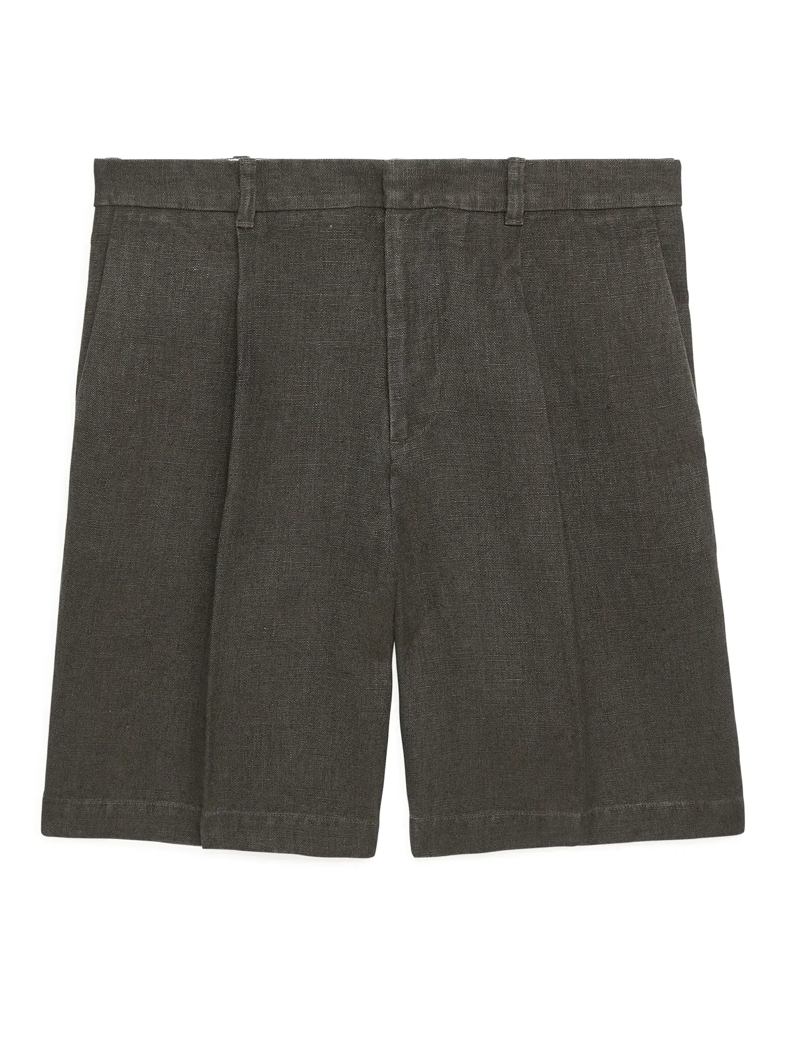 ARKET Loose Fit Hemp Shorts in Dark Grey