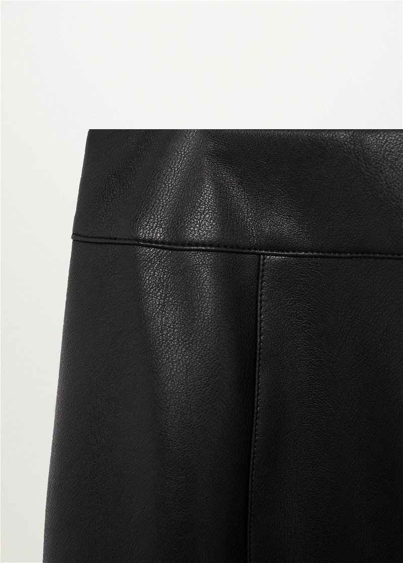 MANGO Faux-Leather Pencil Skirt in Black | Endource