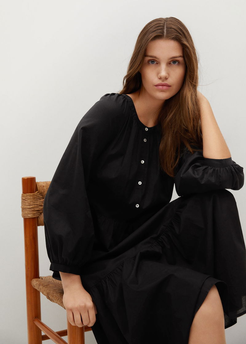 mango frill cotton dress Frill cotton dress - Women