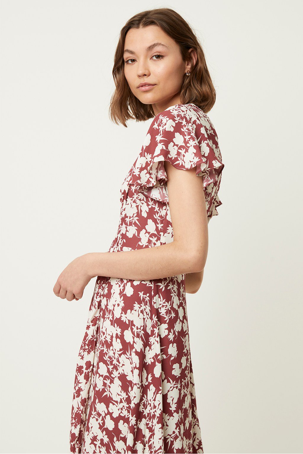 french connection floral maxi dress French Connection Maxi Dress 100% Cotton Blue