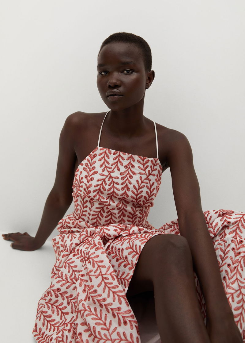 MANGO Embroidered Open Back Dress | endource MANGO Embroidered Open Back Dress | endource