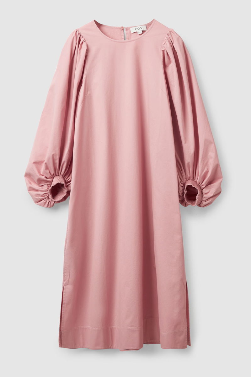 COS Puff-Sleeve Midi Dress | endource