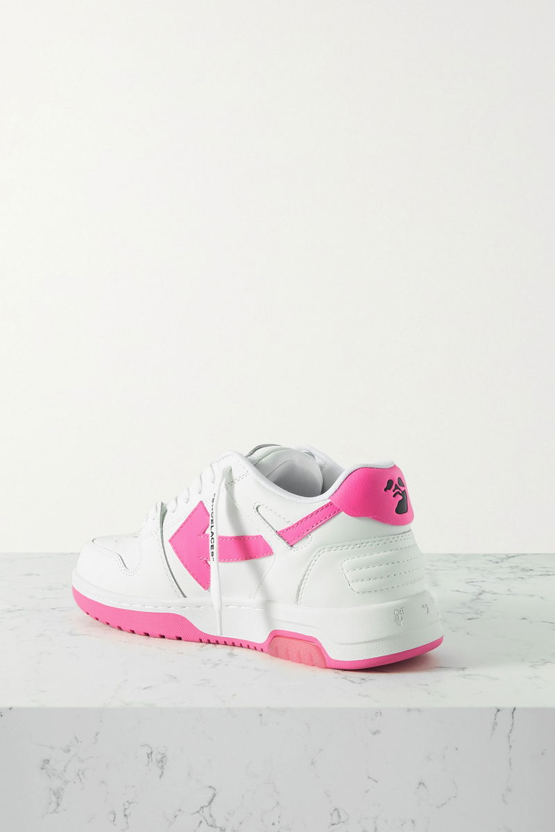 Women's Luxury Sneakers - Out of Office Sneakers in white and pink leather  Off-White