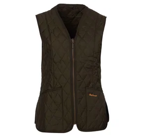 Barbour quilted vest in dark green