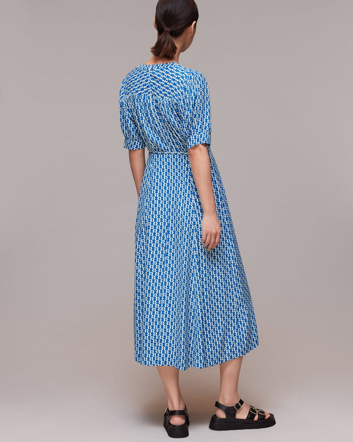 WHISTLES Vertical Stack Midi Dress | endource