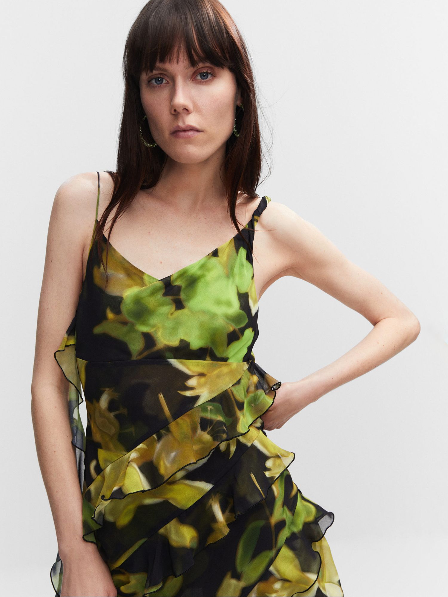 70% off MANGO Mercurio Asymmetric Ruffled Dress