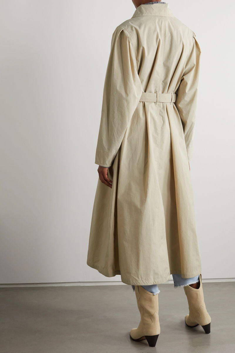 ISABEL MARANT Dipanima Belted Canvas Trench Coat endource