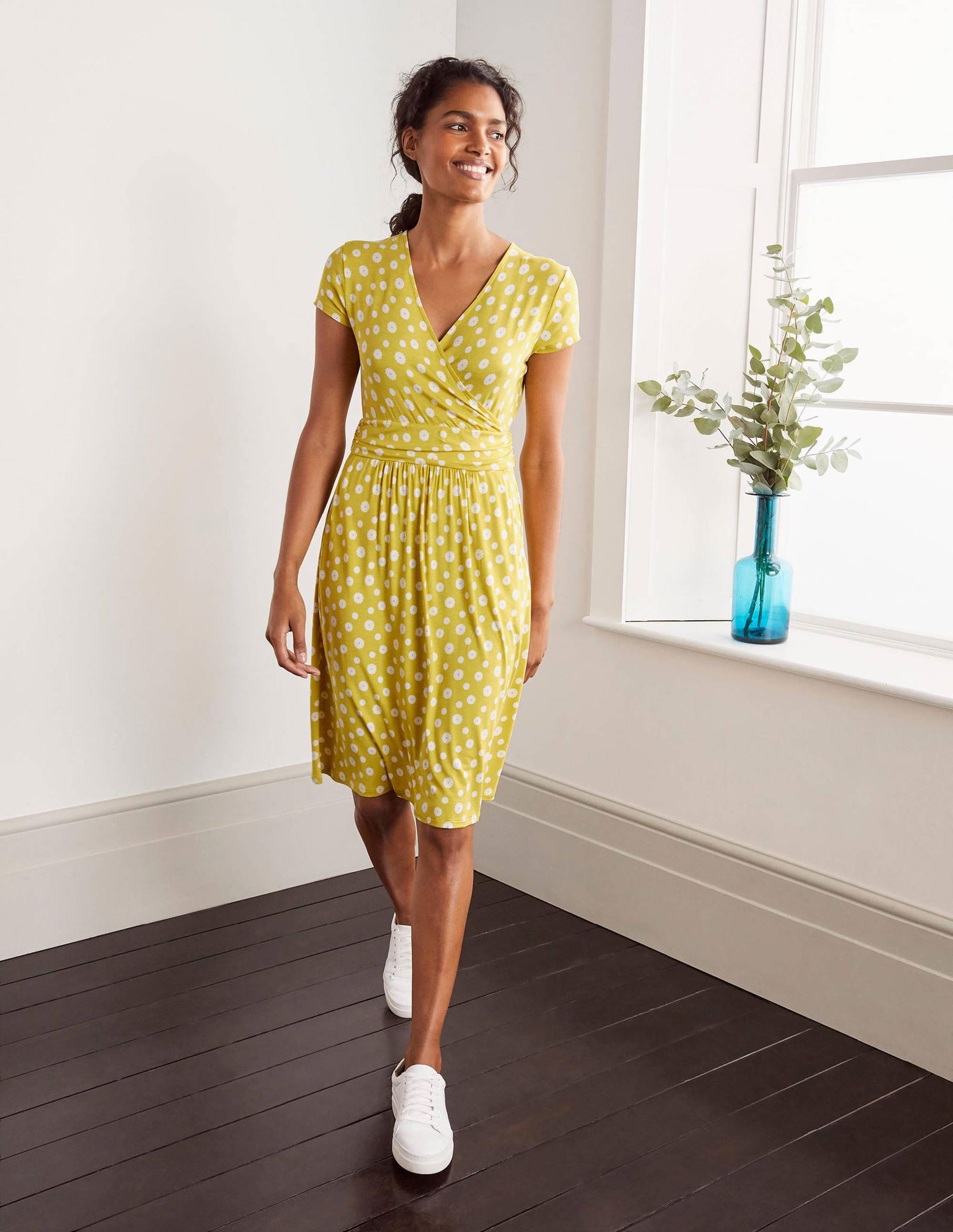 lola jersey dress boden 50% off Yellow Daisy Print Wrap autotag_not_liquidation