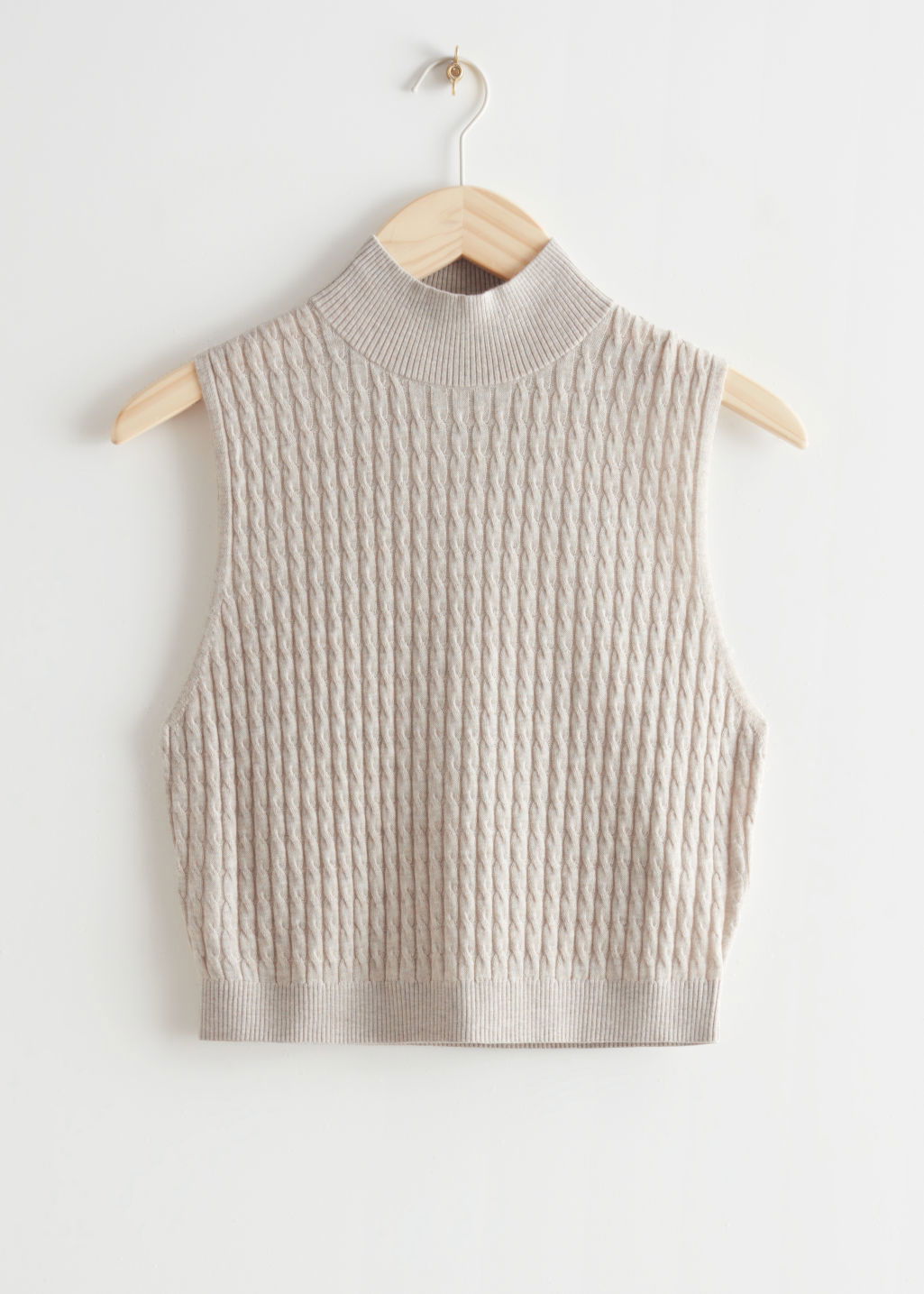 Abbi Cable Knit Sleeveless Top / Mocha – Style Cheat