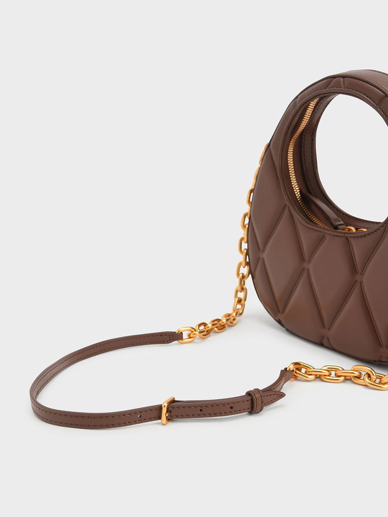 CHARLES KEITH Candy Quilted Crescent Bag endource