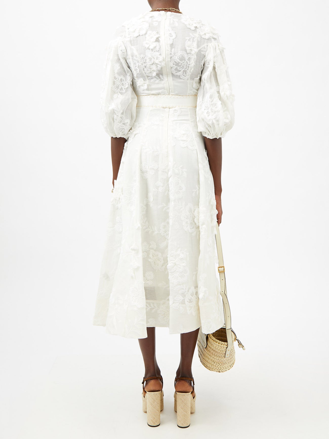 chinese dress ladies Zimmermann Postcard Pleated Midi Dress Spliced Spli