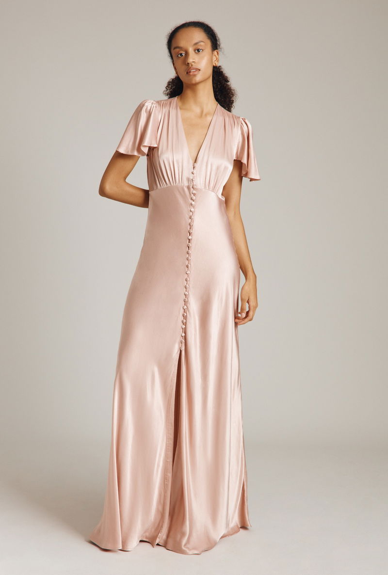 ghost delphine satin maxi dress GHOST Delphine Satin Maxi Dress
