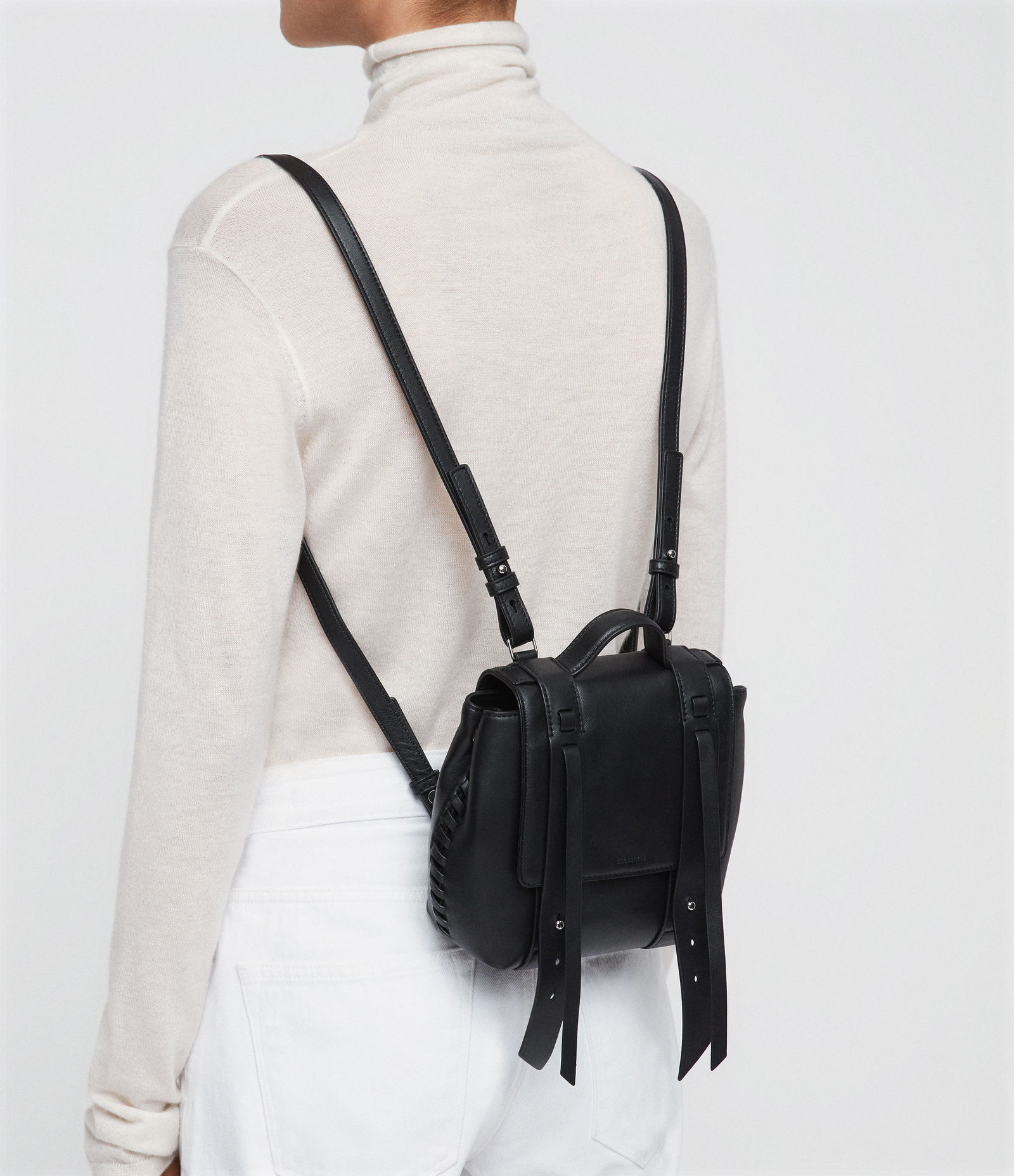 ALLSAINTS Fin Leather Mini Backpack | endource