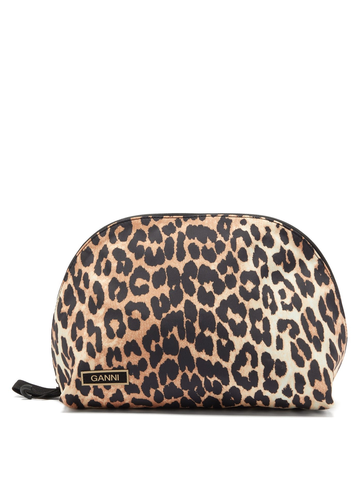 Leopard-print recycled shell shoulder bag