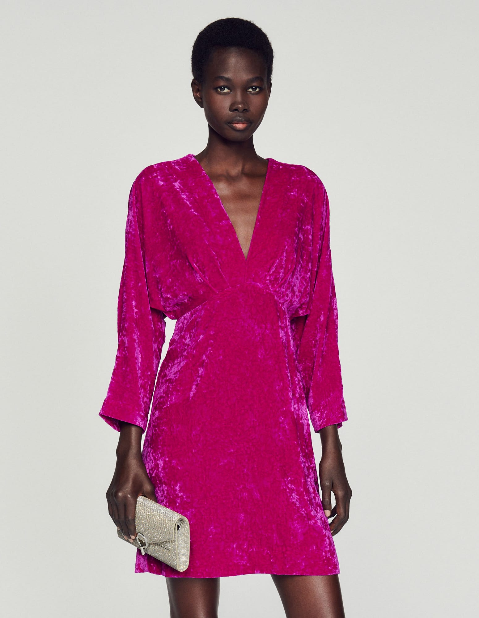 short velvet dress sandro Short velvet dress