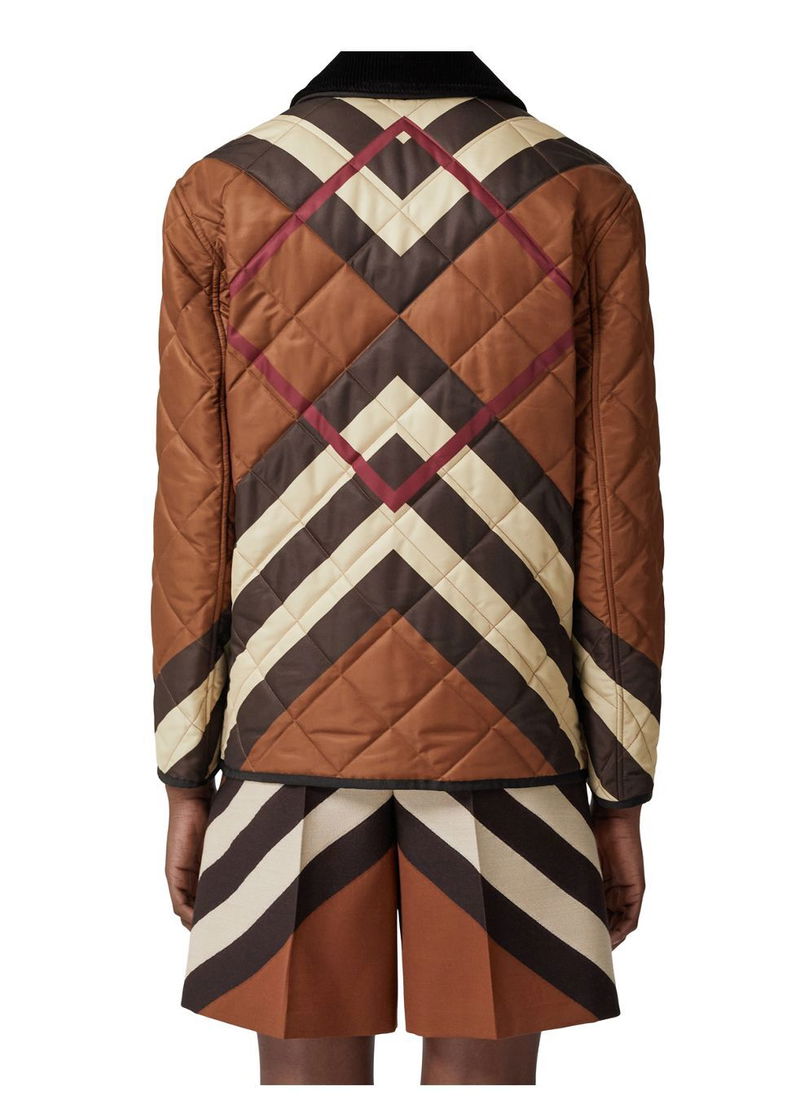 BURBERRY Chevron Check Diamond Quilted Jacket endource