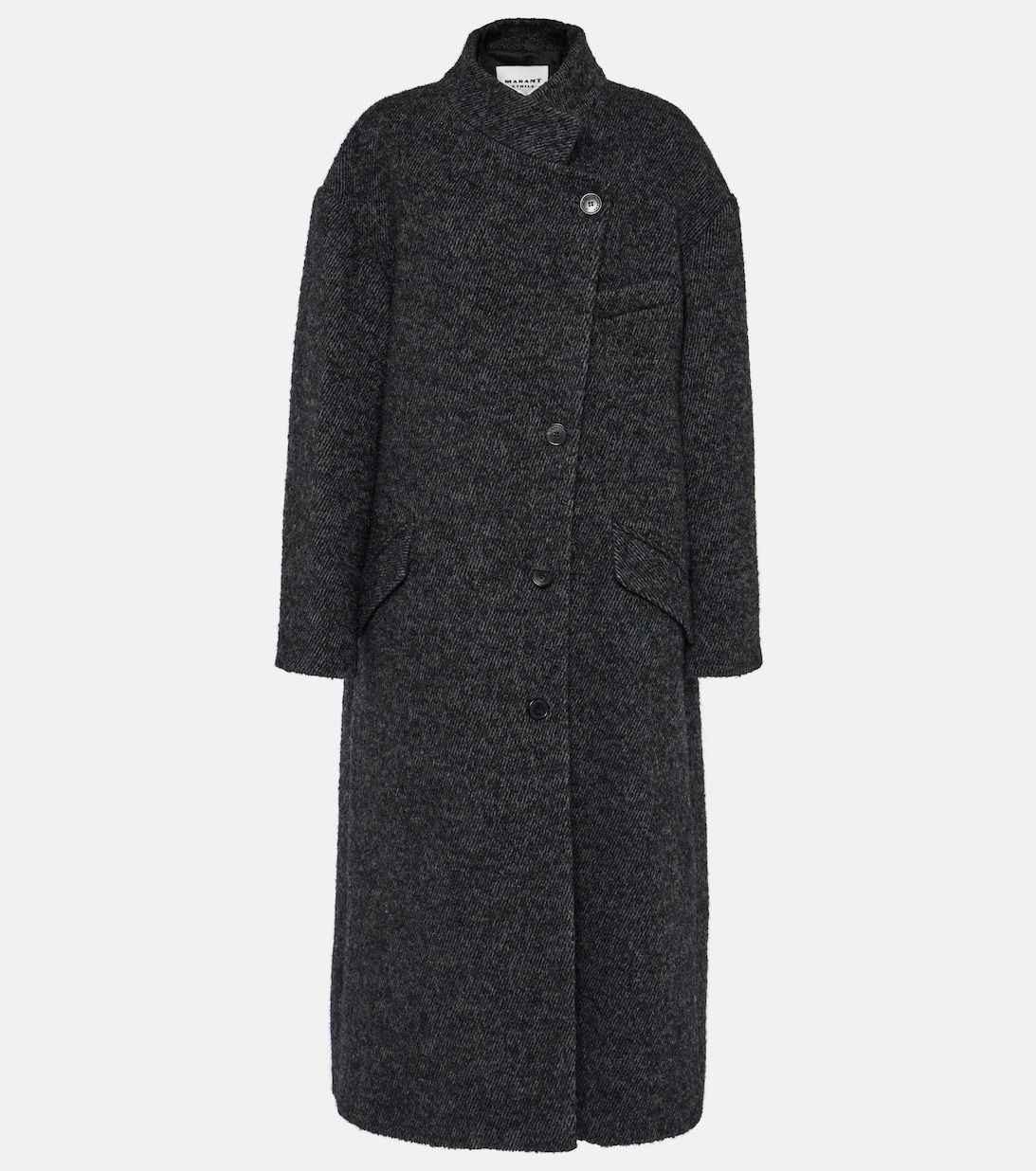 ISABEL MARANT ÉTOILE Sabine Long Coat in Grey | Endource