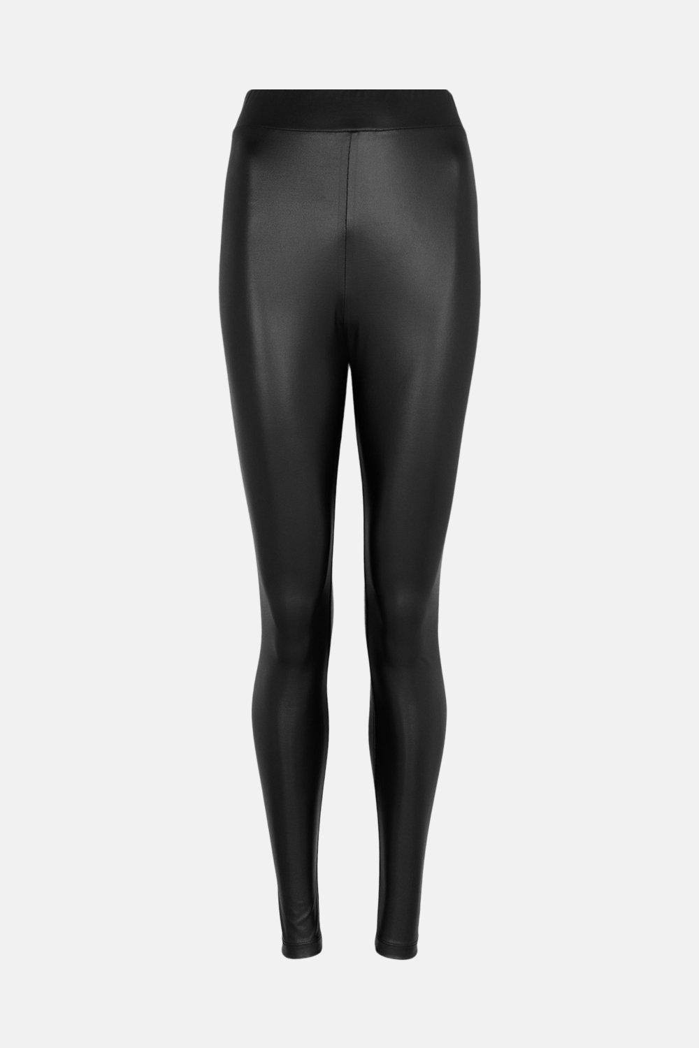 Mint Velvet Faux Leather Leggings, Black at John Lewis & Partners