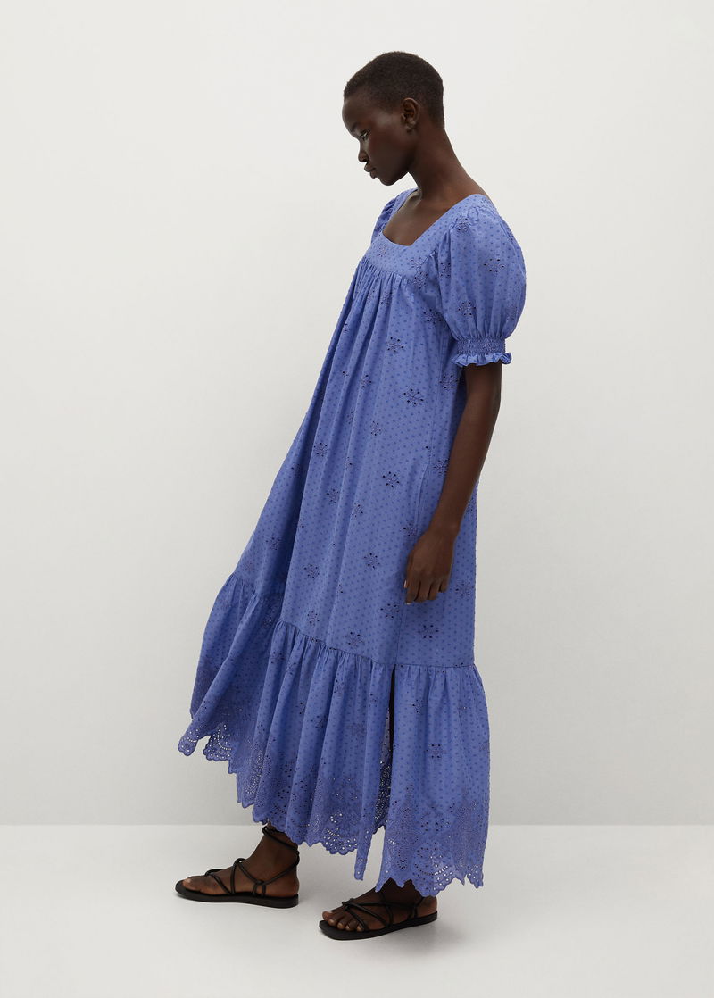 mango broderie anglaise cotton dress MANGO Broderie Anglaise Cotton Dress