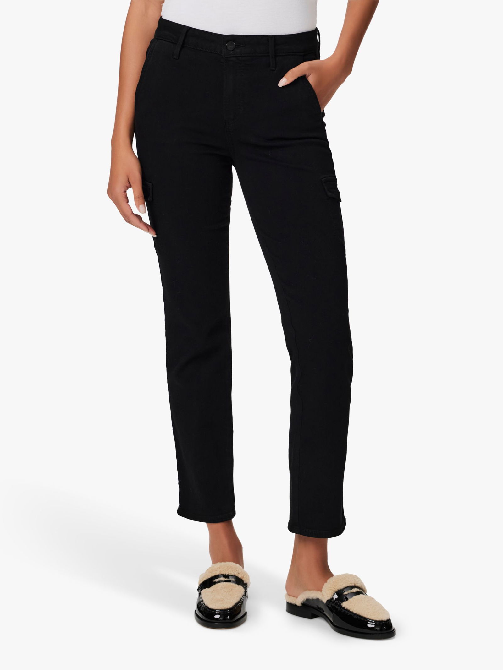 PAIGE Women's Jolie Casual Pants - High-Rise Slim Ankle, Vintage Navy, Cargo & Trouser Pockets