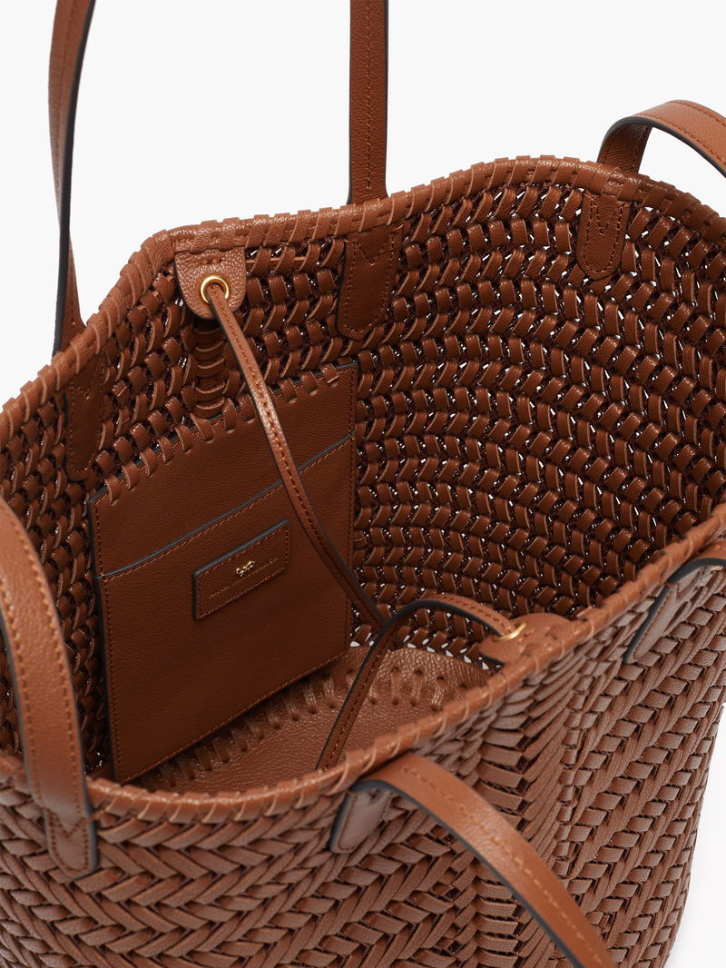 ANYA HINDMARCH The Neeson Small Two-Way Woven-Leather Tote Bag 