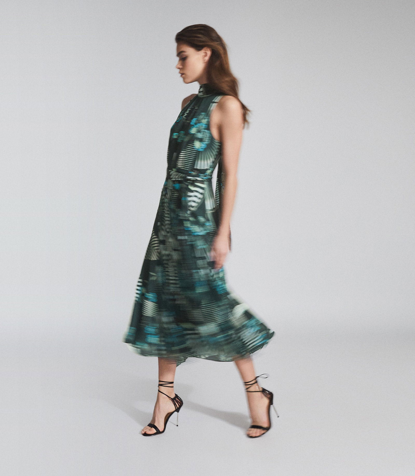 reiss eddie printed midi dress REISS Eddie Printed Midi Dress