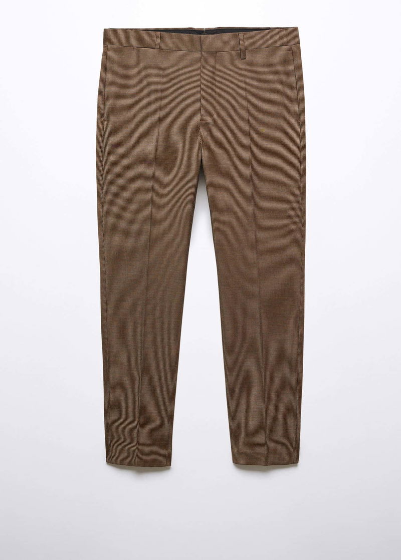 Stretch fabric slim-fit suit pants - Men