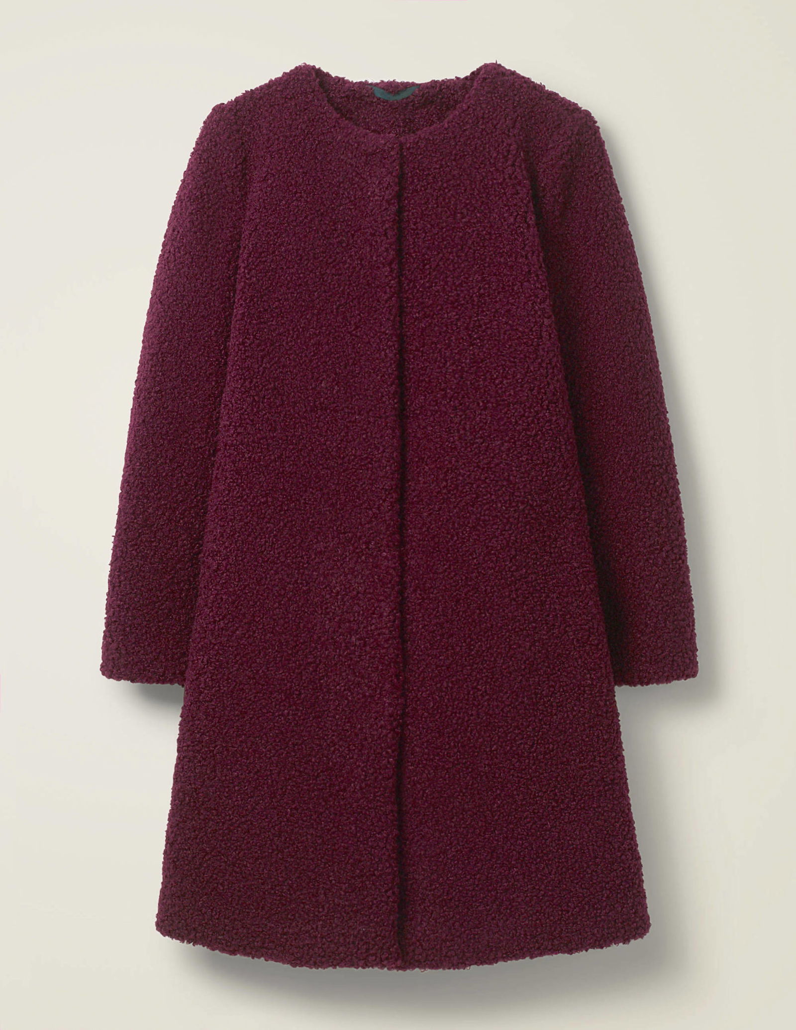 BODEN Ranfurly Teddy Coat in Ruby Ring