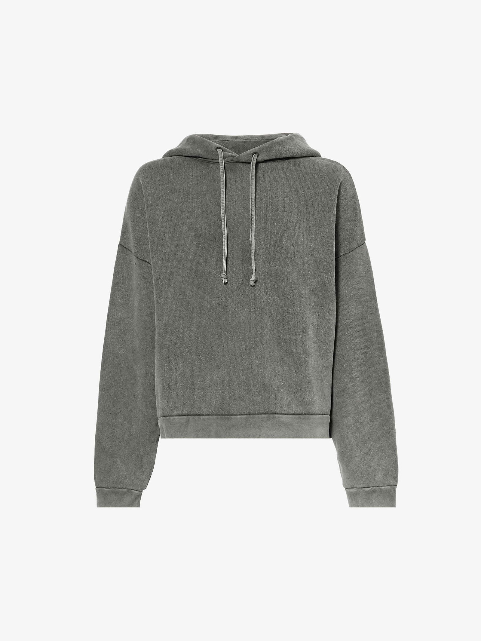 ACNE STUDIOS Fester Brand-Appliqué Oversized-Fit Hoody in FADED BLACK ...