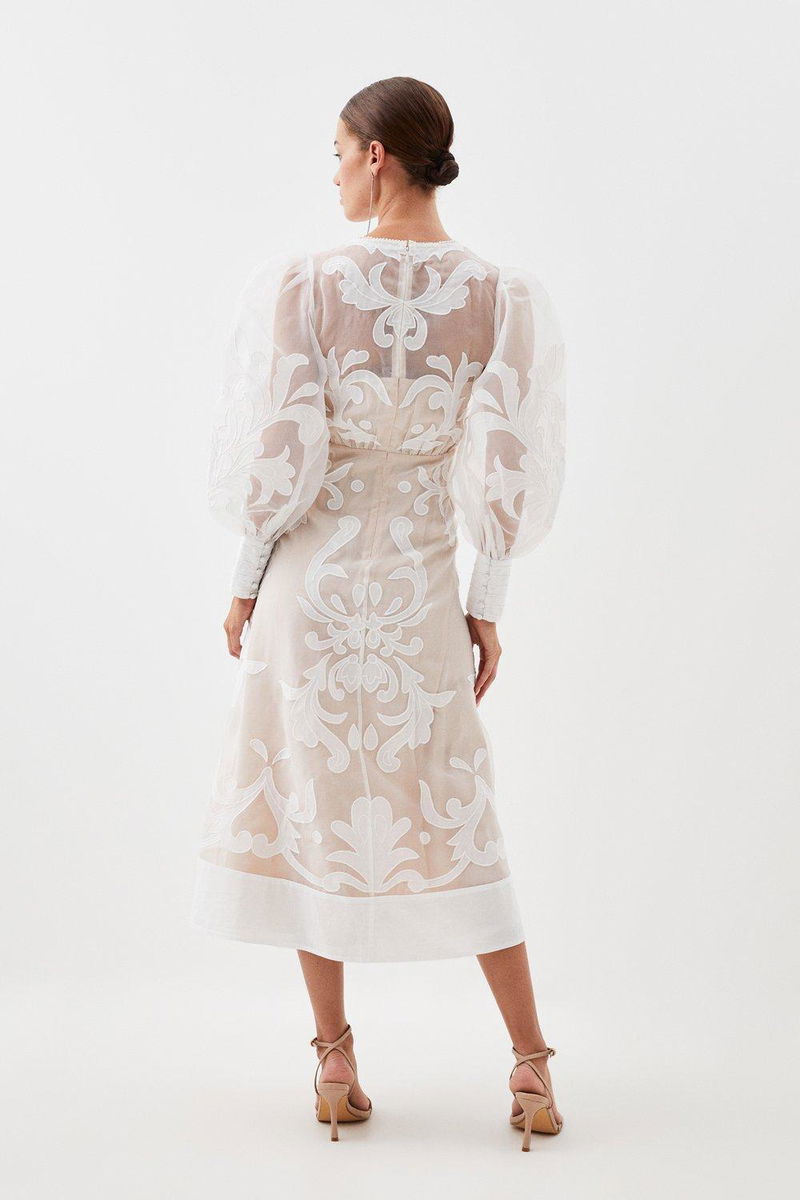 chinese dress ladies Petal Whispers Mesh Floral Applique Maxi Dress  VICI