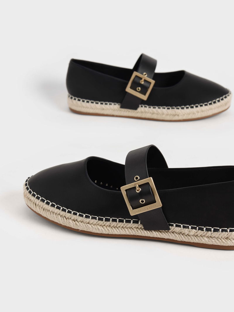 Buckled Espadrille Flats