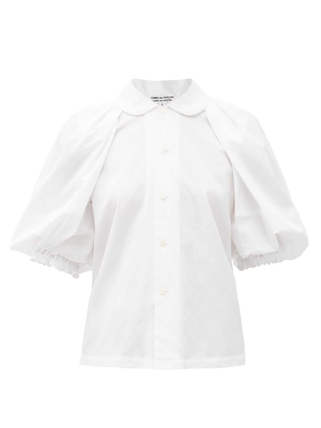COMME DES GARÇONS COMME DES GARÇONS Puffed-Sleeve Cotton Blouse 