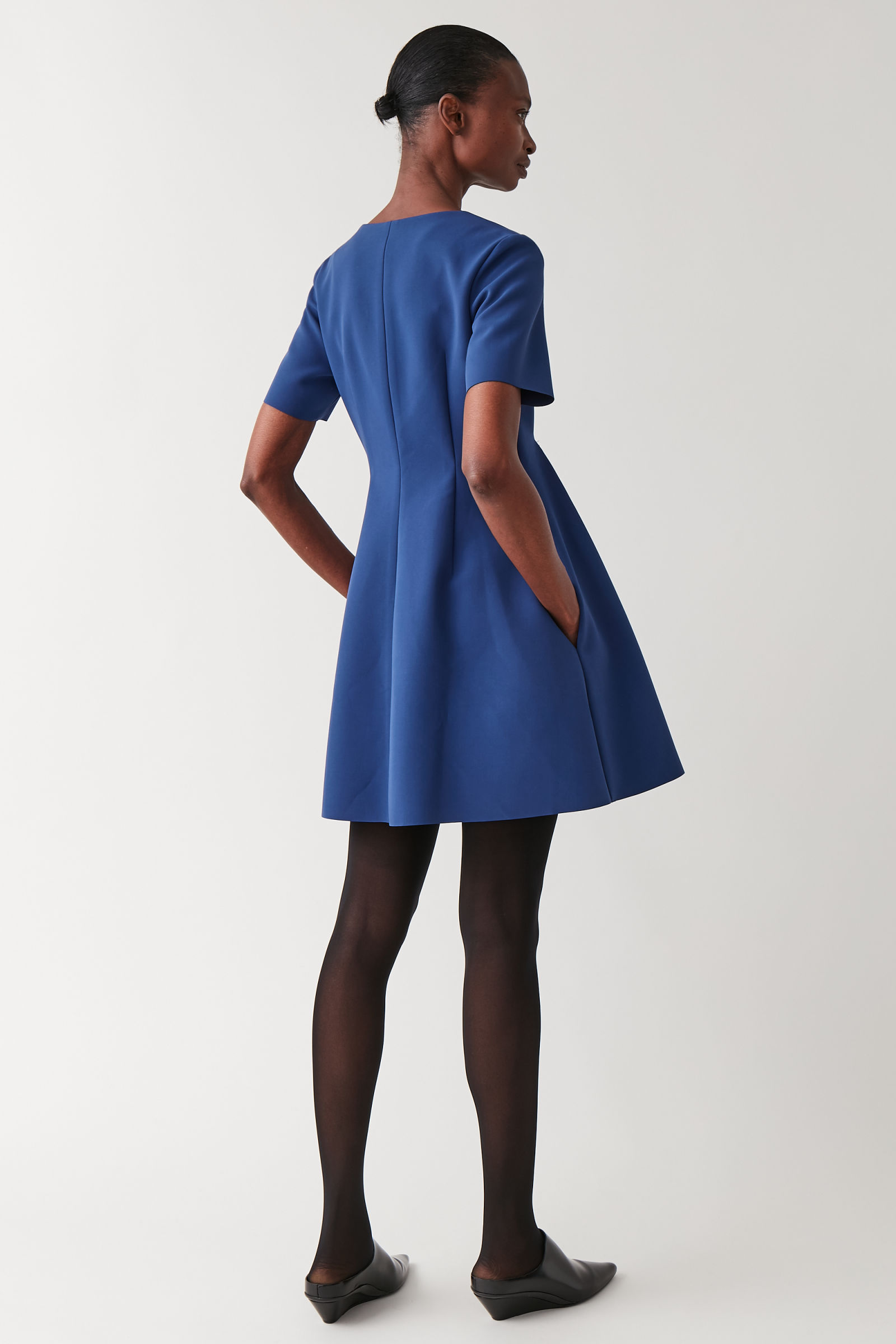 COS Belted Scuba Wrap Dress | endource
