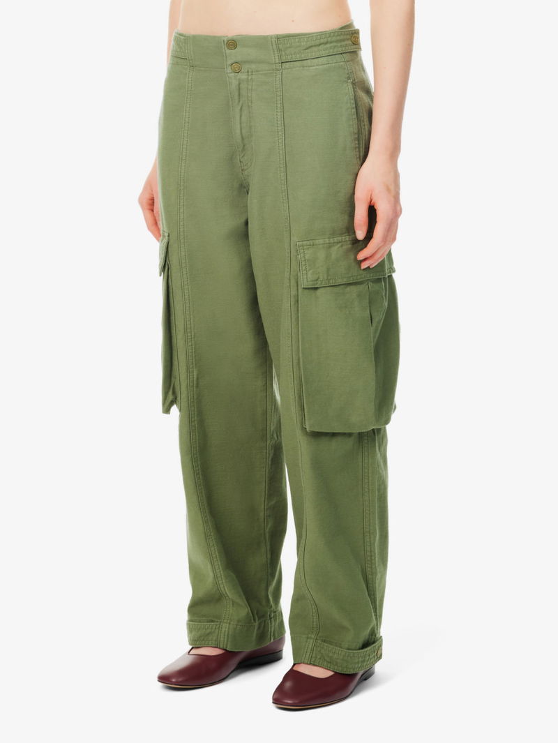 Mid Rise Twill Cargo Pants