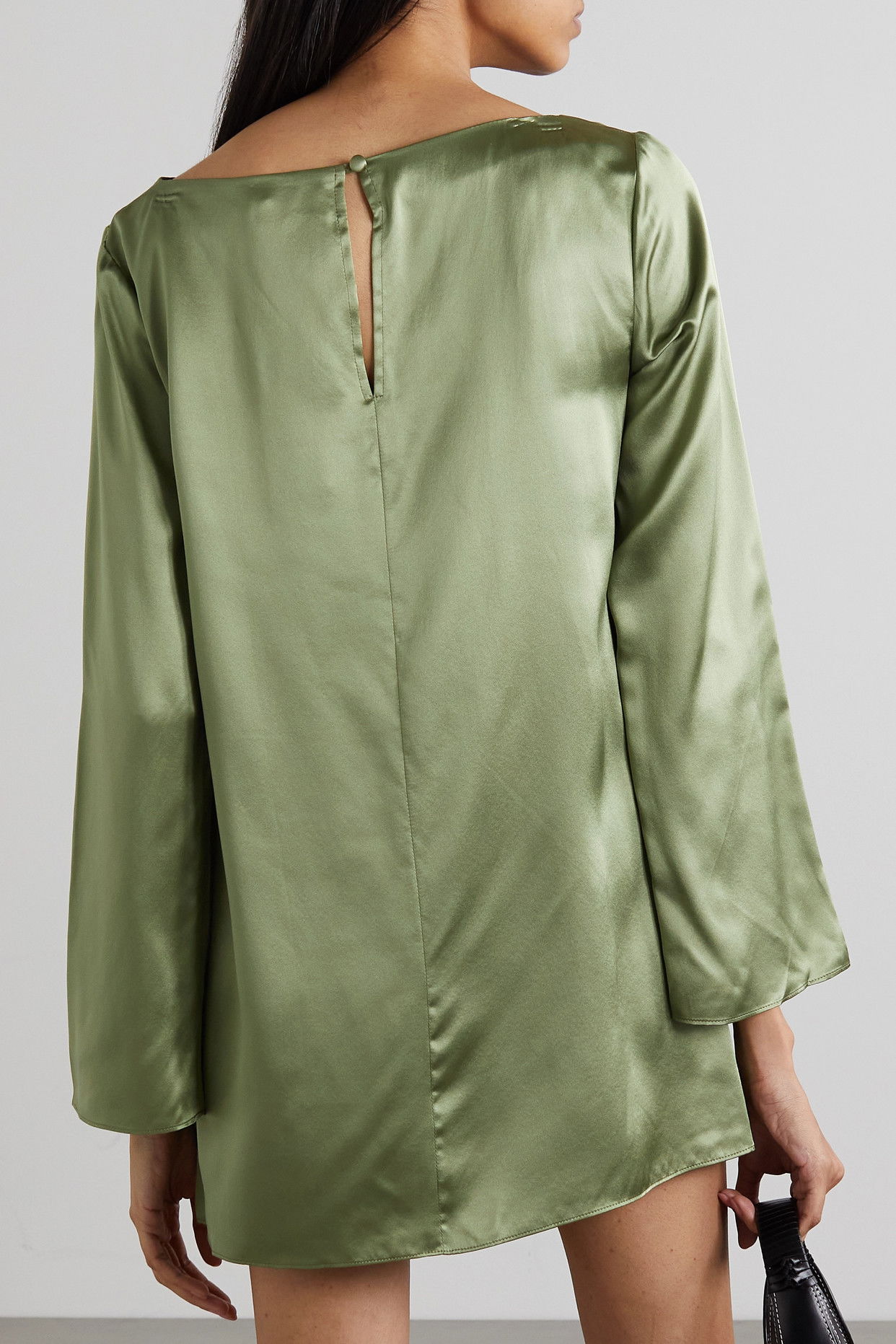 ilyse silk dress REFORMATION Ilyse Silk-Satin Mini Dress
