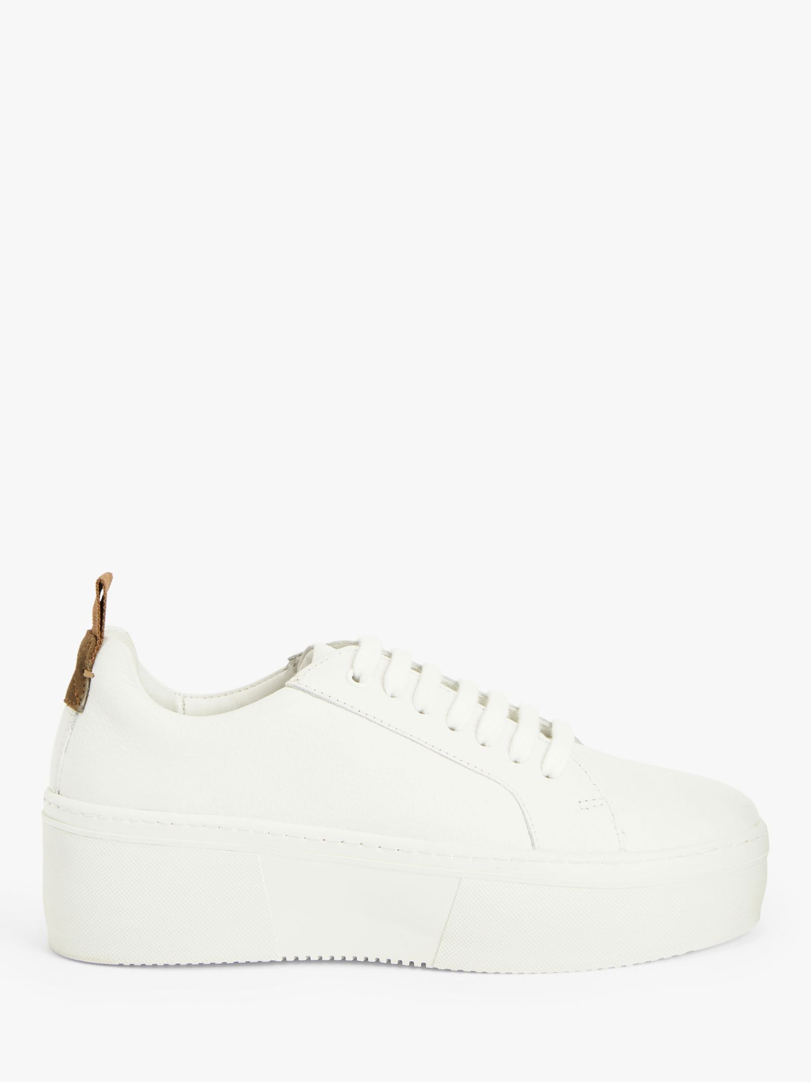 KIN Eren Chunky Sole Flatform Trainers in White | Endource