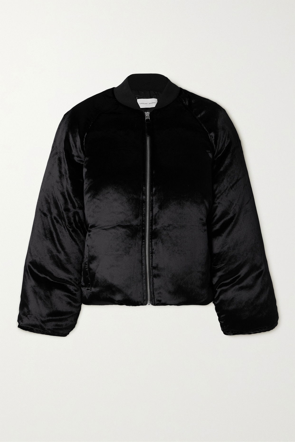 Loulou De Saison Lafu Padded Velour Bomber Jacket endource