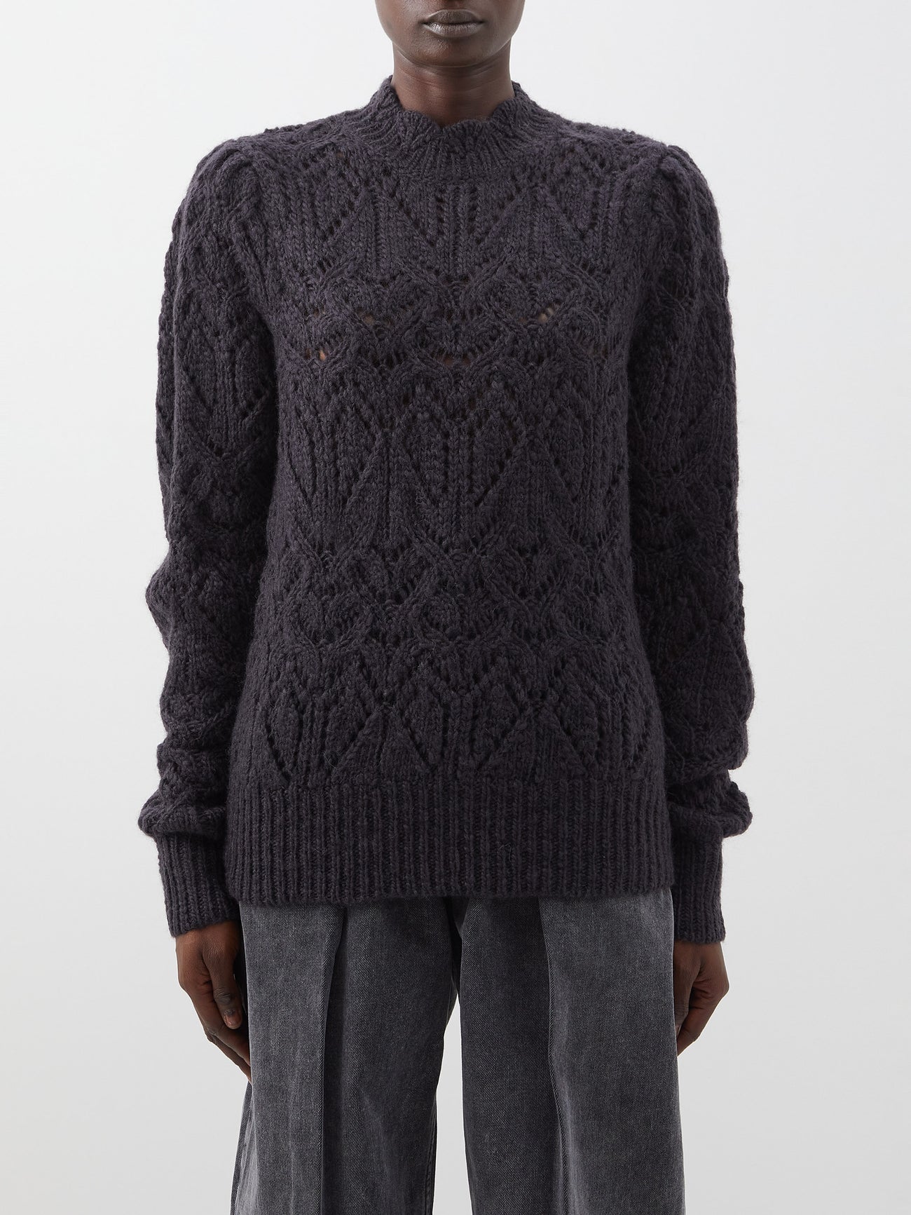 ISABEL MARANT ÉTOILE Gali Pointelle-Knit Wool Sweater | Endource