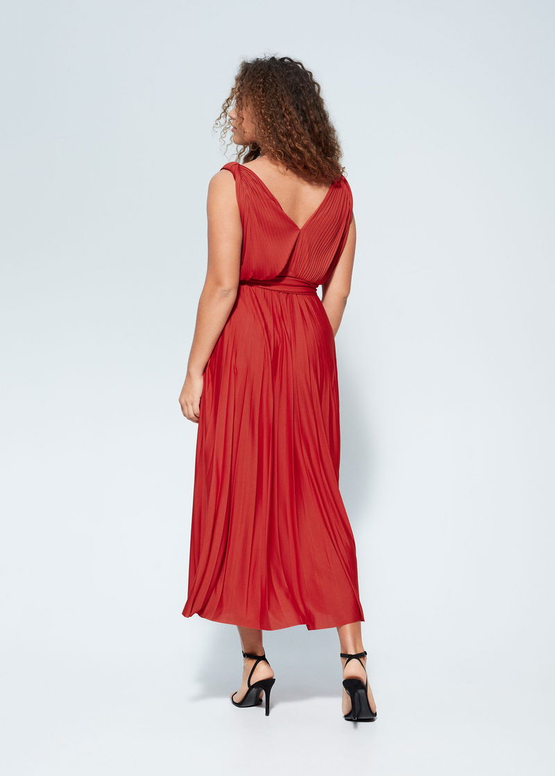 puffy dress midi Jacquard midi puffy dress ROTATE Rosso
