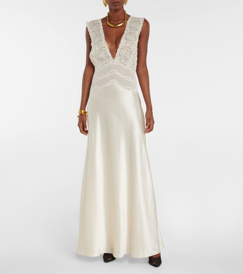 saint laurent evening dresses Vintage Yves Saint Laurent Sweetheart Sequin Lace Velvet Gown – Recess main image 0