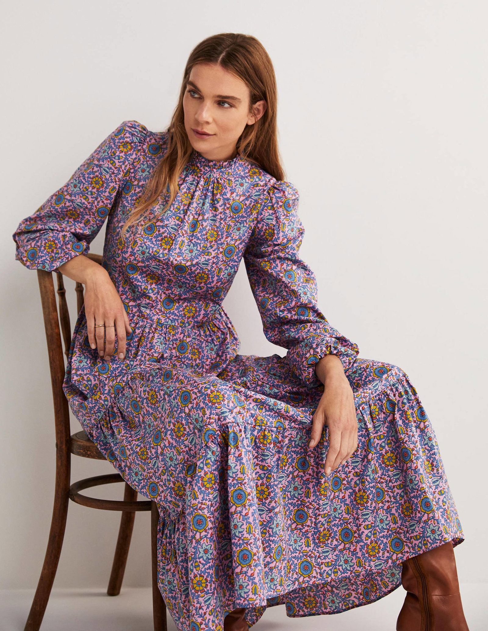 boden mutton sleeve maxi dress BODEN Mutton Sleeve Maxi Dress