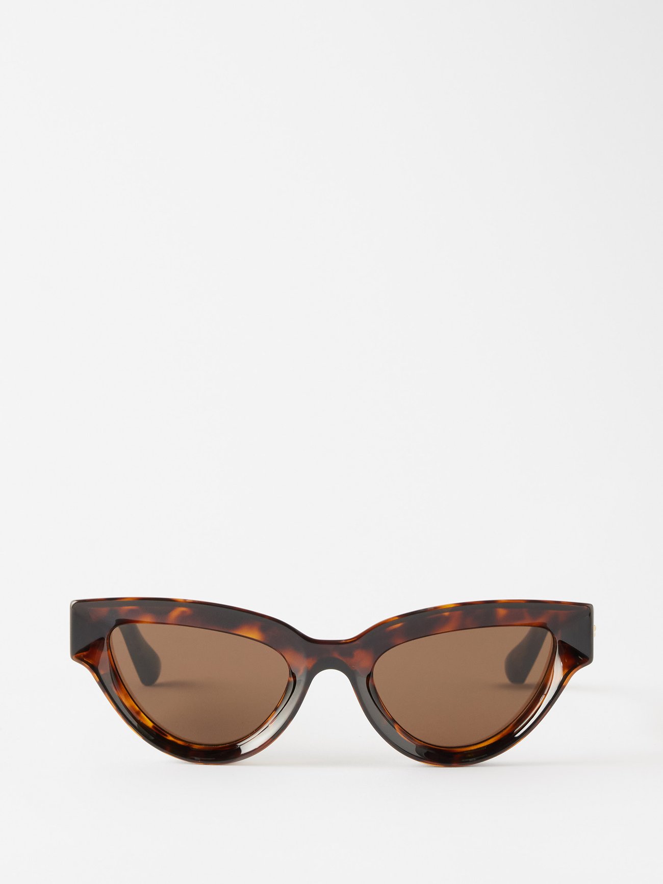 Bottega Veneta Cat Eye Tortoiseshell Acetate Sunglasses In Brown Endource