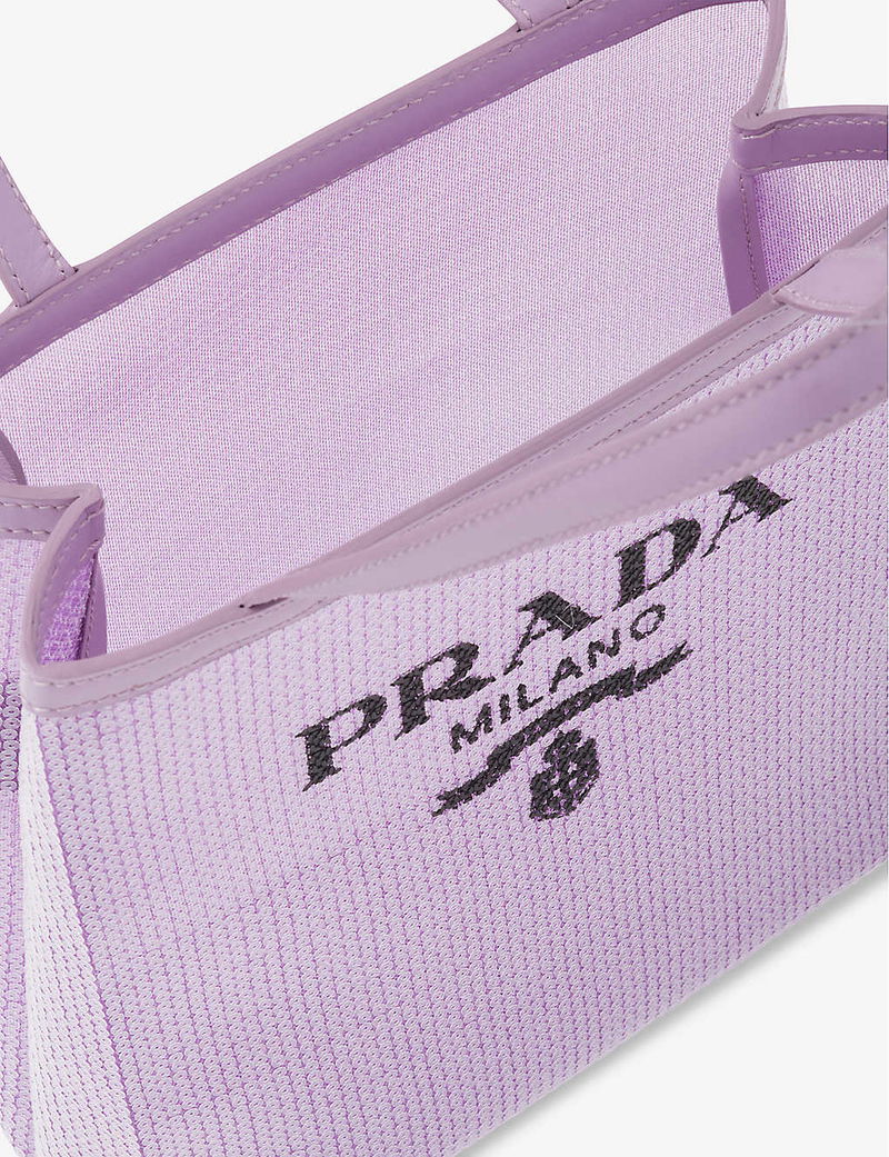 Prada Sequinned logo-print Mesh Tote Bag - Farfetch