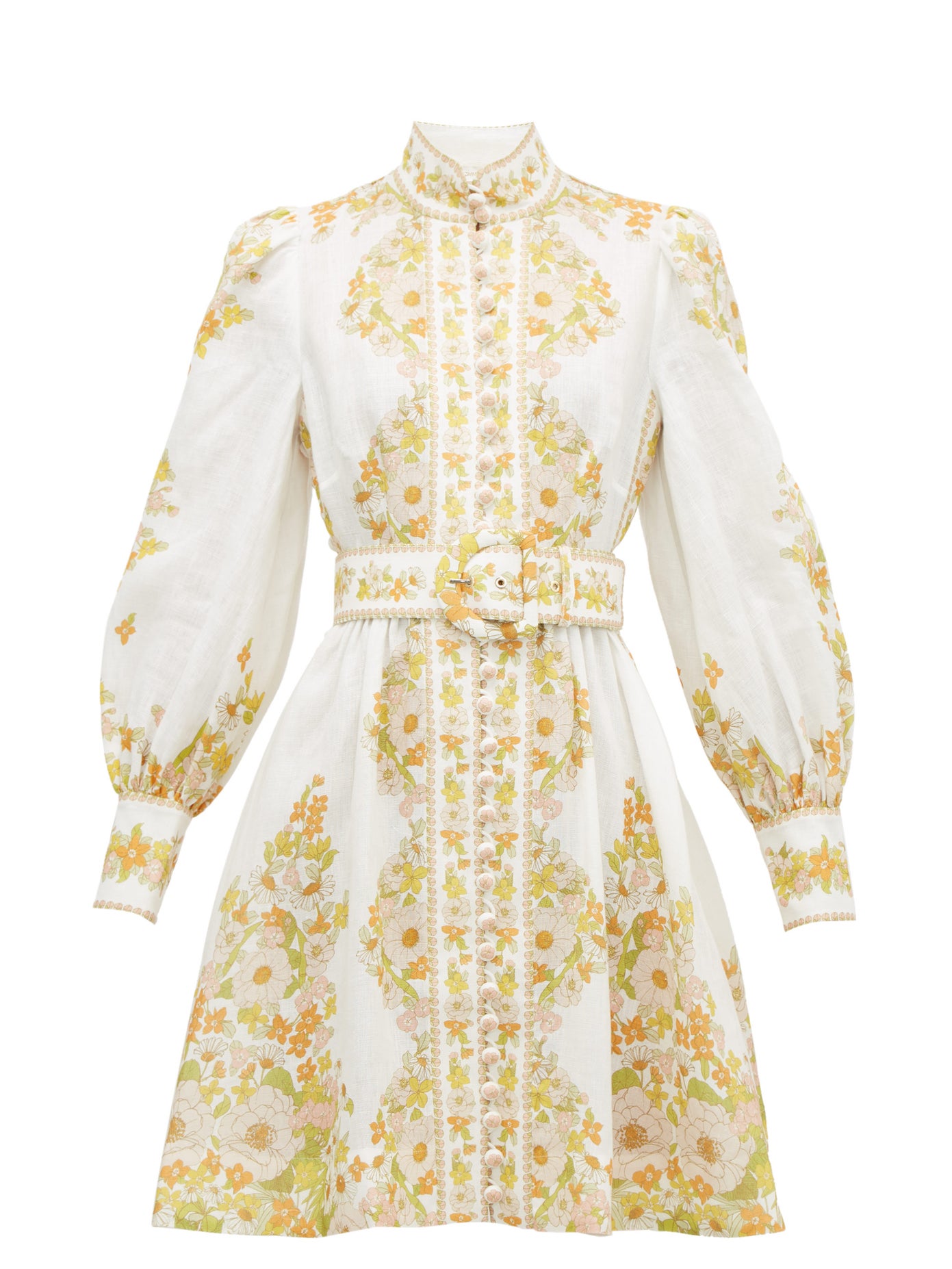 ZIMMERMANN Super Eight Floral-Print Linen Shirt Dress | endource ZIMMERMANN Super Eight Floral-Print Linen Shirt Dress | endource