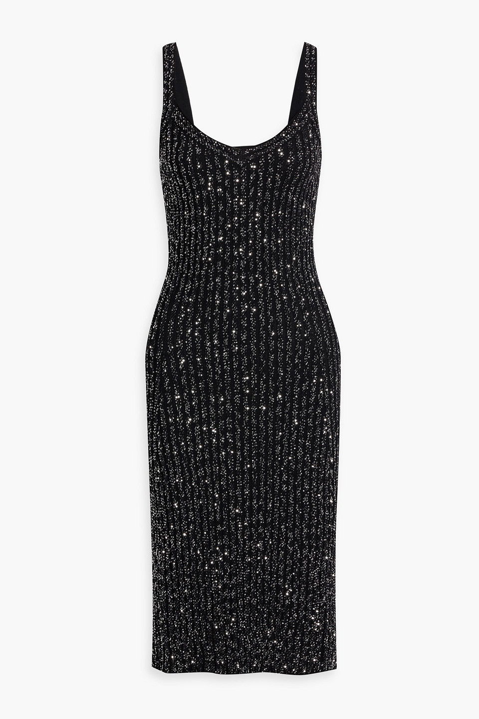 missoni sequin-embellished knitted dress Missoni Sequin-Embellished Striped Crochet-Knit Maxi Dress In Black - 70% Off