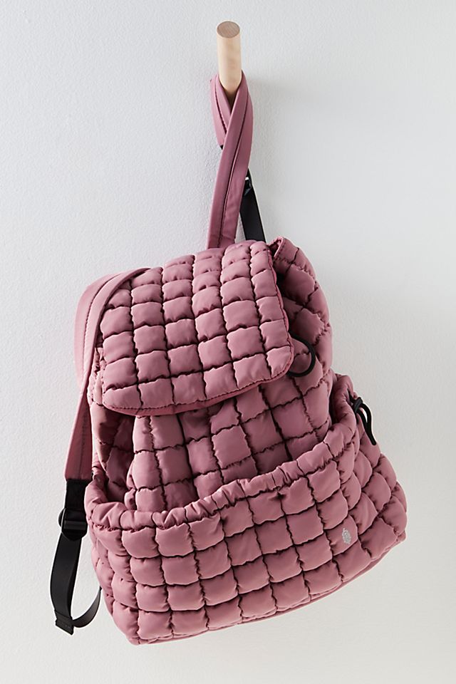 0006 Free People Quilted Pink Puffer Backpack The perfect everyday bag! So good I bought in 4 colors  main image 2